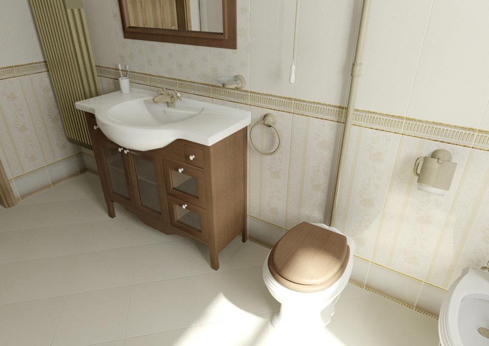 Duża luksusowa łazienka w stylu RETRO VK006